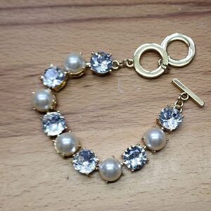 Zenzii Bracelet Gold Pearl Crystal